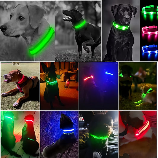 Collar LED Recargable para Perros